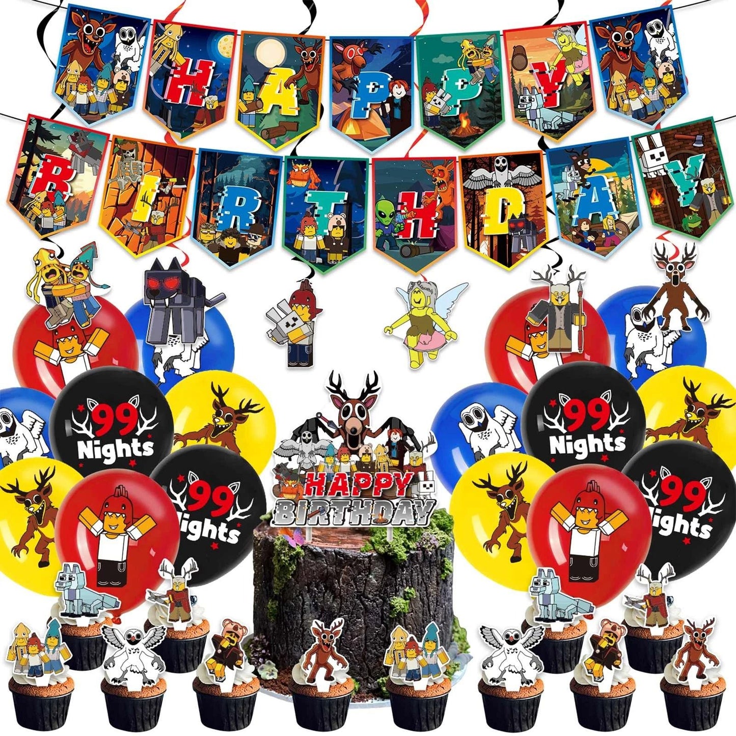 Forest Night Horror Game Party Decorations