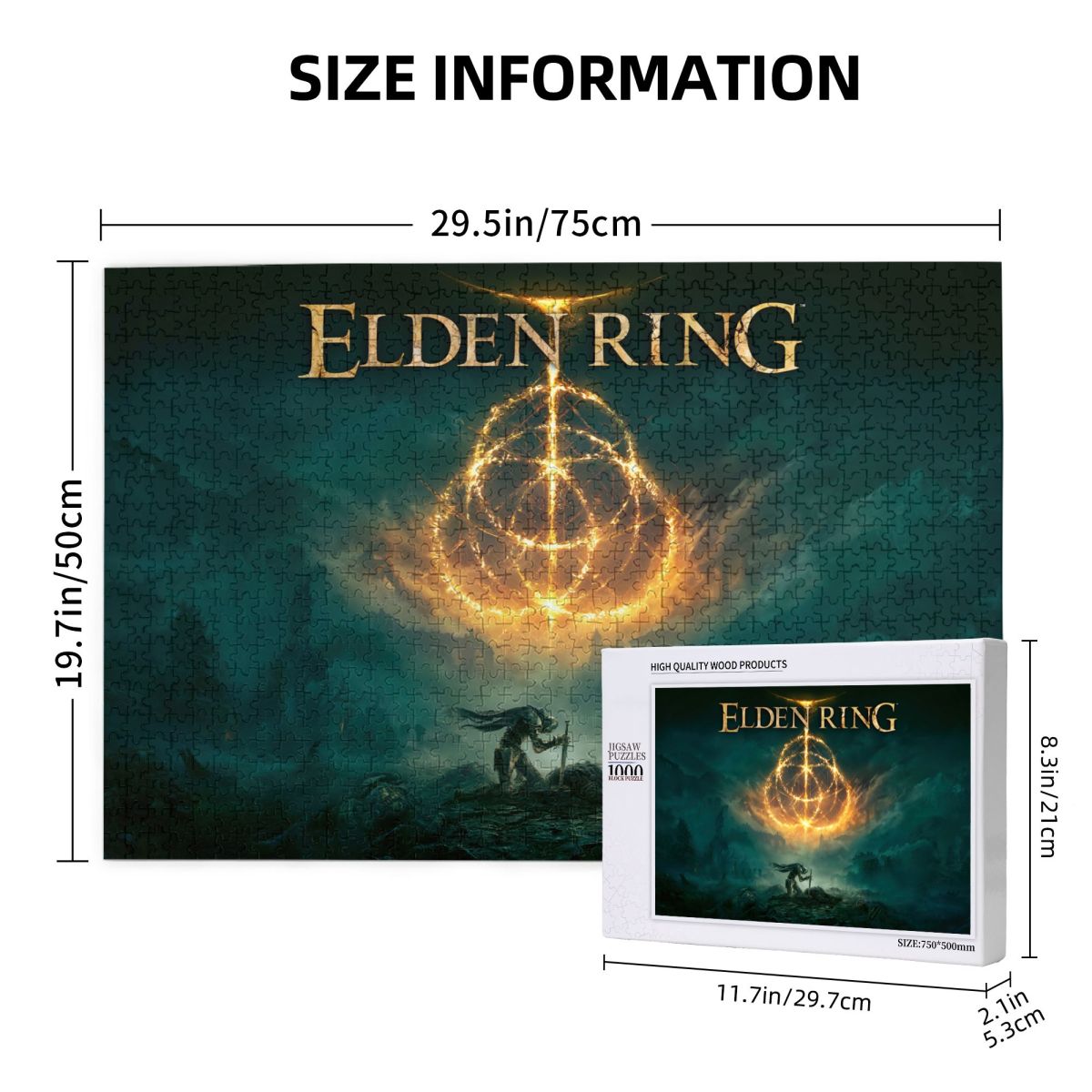 Gothic Elden Video Game Wooden Jigsaw Puzzle