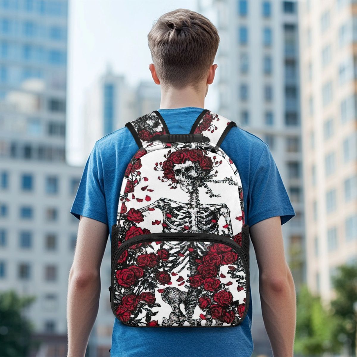 Gothic Rose Skeleton Backpack