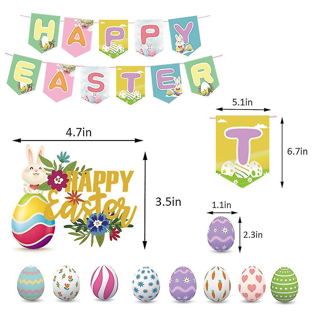 29pcs Happy Easter Celebrate Balloons Party Decorations