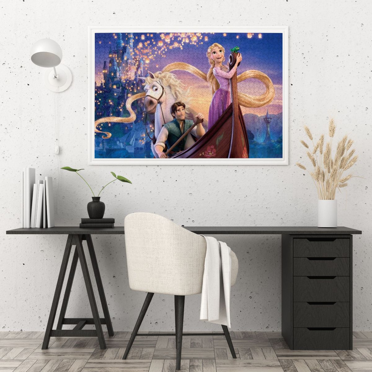 Long Blonde Hair Princess Wooden Jigsaw Puzzle