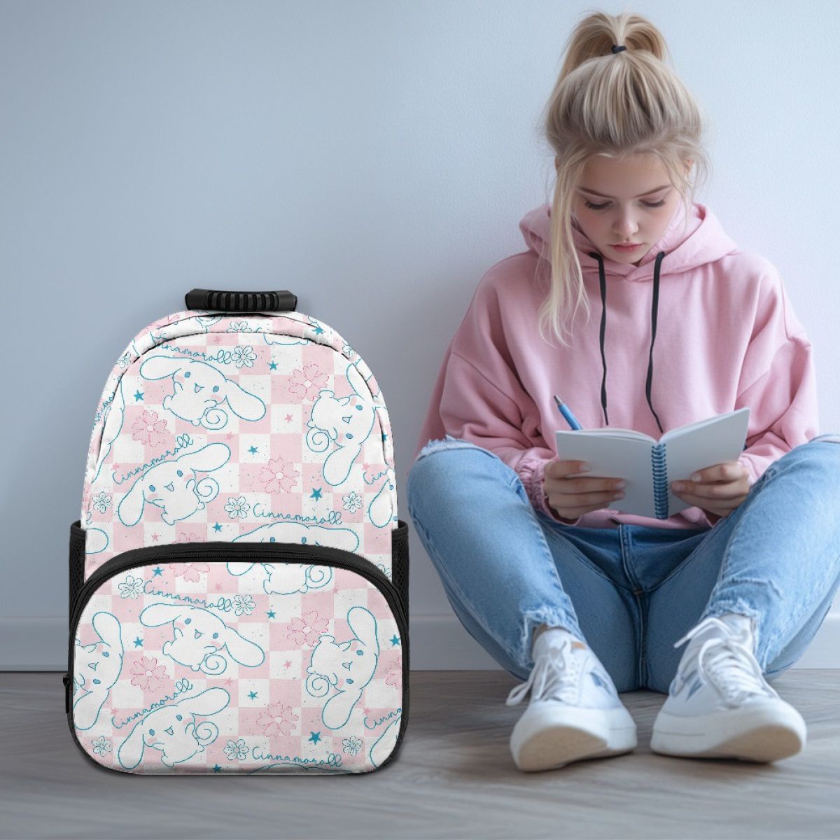 Long Ear White Puppey Backpack