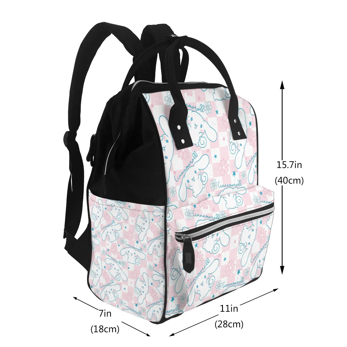 Long Ear White Puppey Diaper Bag Backpack