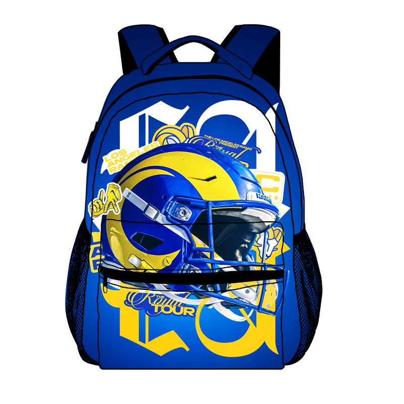 Los Angeles Yellow Football Sport School Backpack