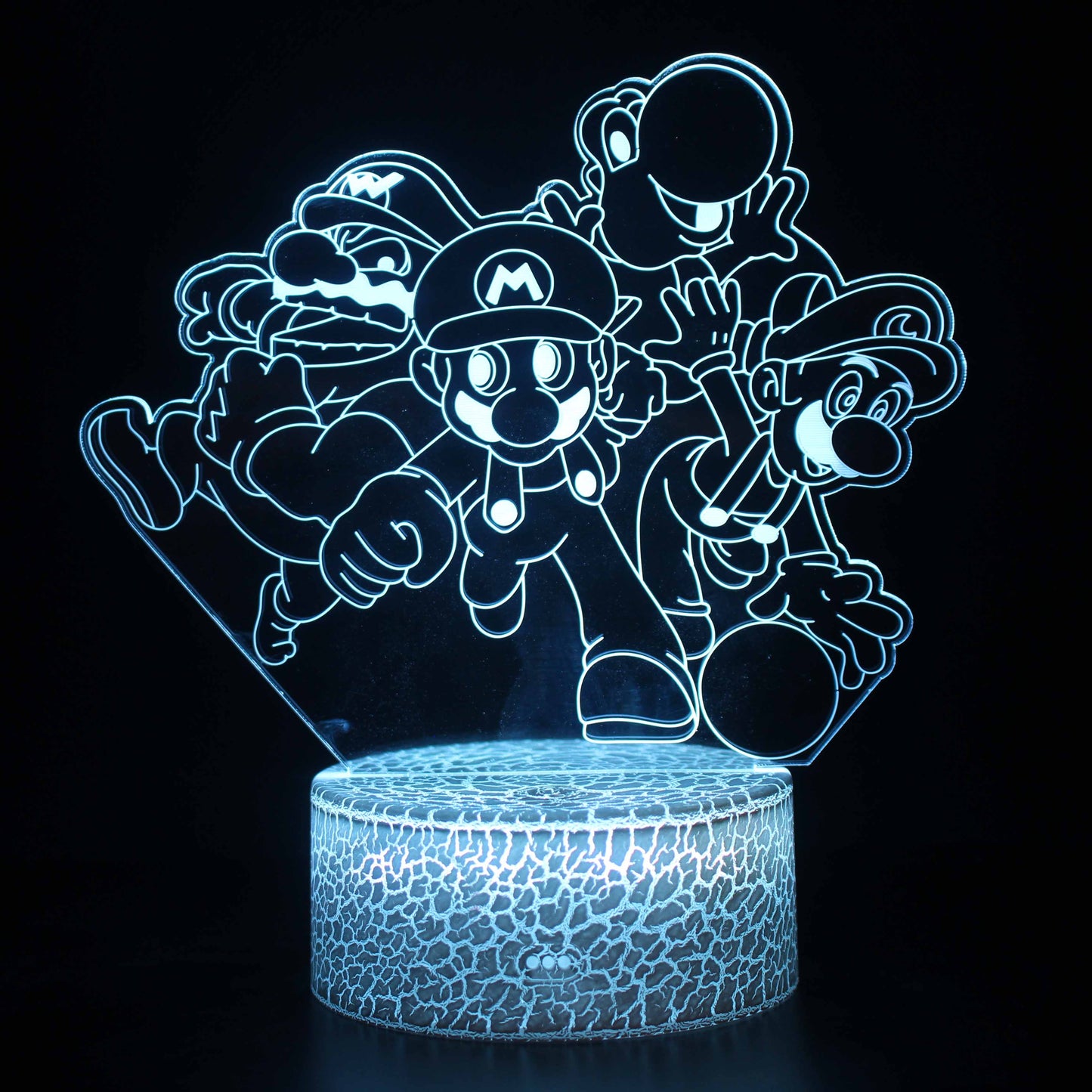 Veilleuse Mario, Lampe Nintendo Switch, Illusion 3D, Décoration de terrasse LED