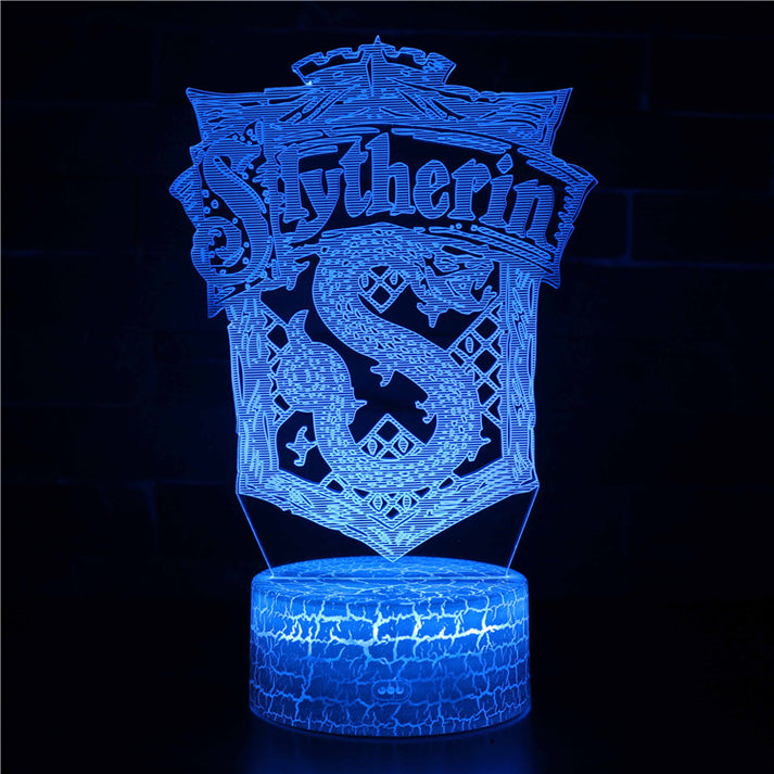 Harry Potter Lampe, Hogwarts Nachtlicht, 3D Illusionslampe, LED Touch Schalter, Deck Dekor