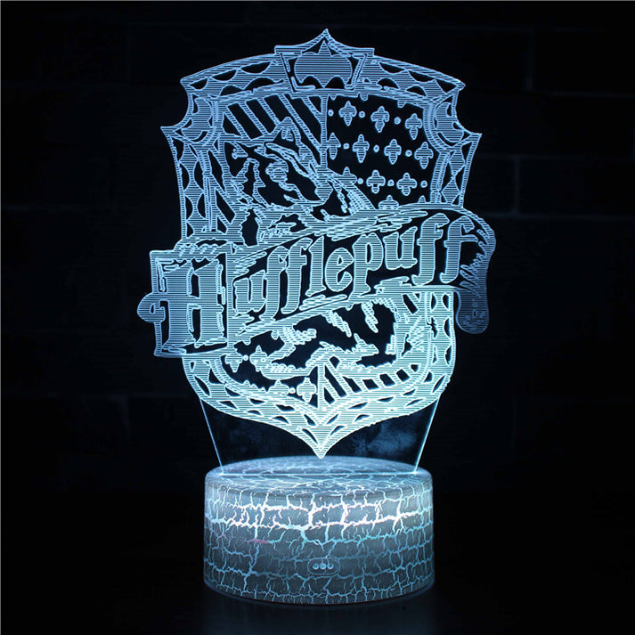 Harry Potter Lampe, Hogwarts Nachtlicht, 3D Illusionslampe, LED Touch Schalter, Deck Dekor