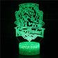 Harry Potter Lampe, Hogwarts Nachtlicht, 3D Illusionslampe, LED Touch Schalter, Deck Dekor