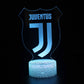 Juventus Lampe, Fußball Nachtlicht, 3D Illusionslampe, LED Touch Schalter, Deck Dekor