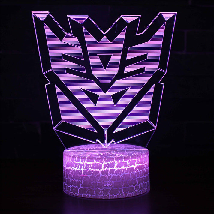 Transformers Lampe, Face Nachtlicht, 3D Illusionslampe, LED Touch Schalter, Deck Dekor