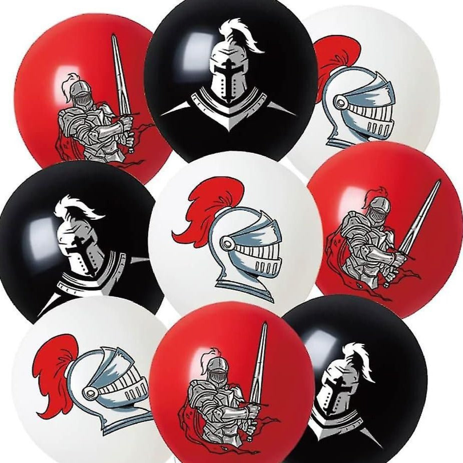 32pcs Medieval Crusader Knight Balloons Birthday Party Decorations