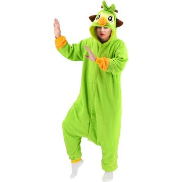 Kigurumi Chimpep, Pokemon Grookey Onesie, Gras Spezies, Nintendo Kostüm Schlafanzug Fußballer Snuggie