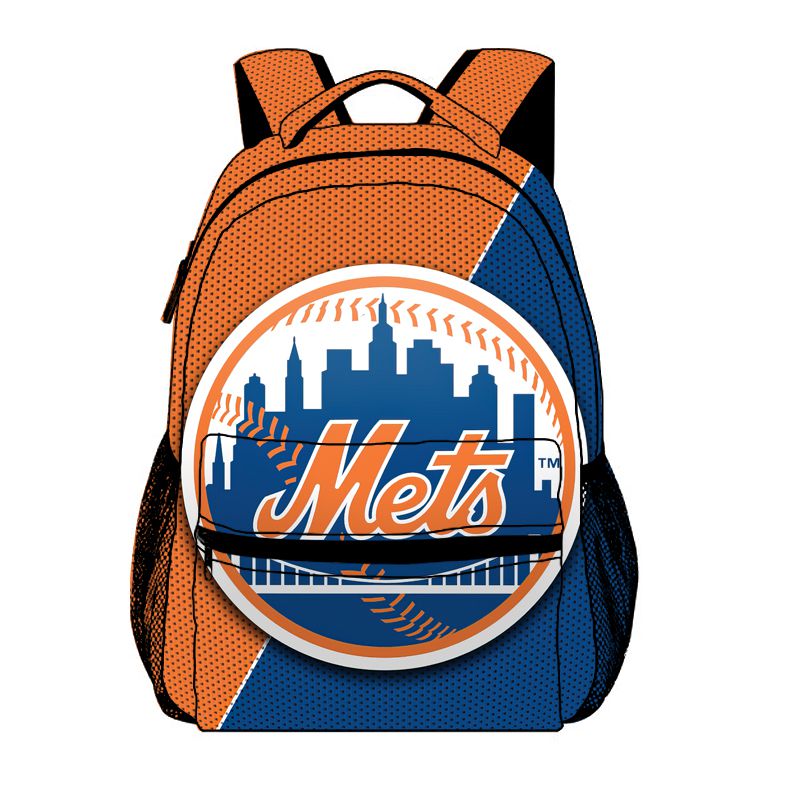 New York Orange Baseball Sport School Backpack