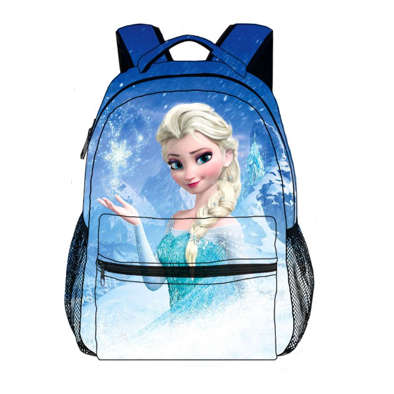 Elsa Backpack Frozen Backpack, Elsa Princess, Kids Cartoon Disney Leather Travel ...