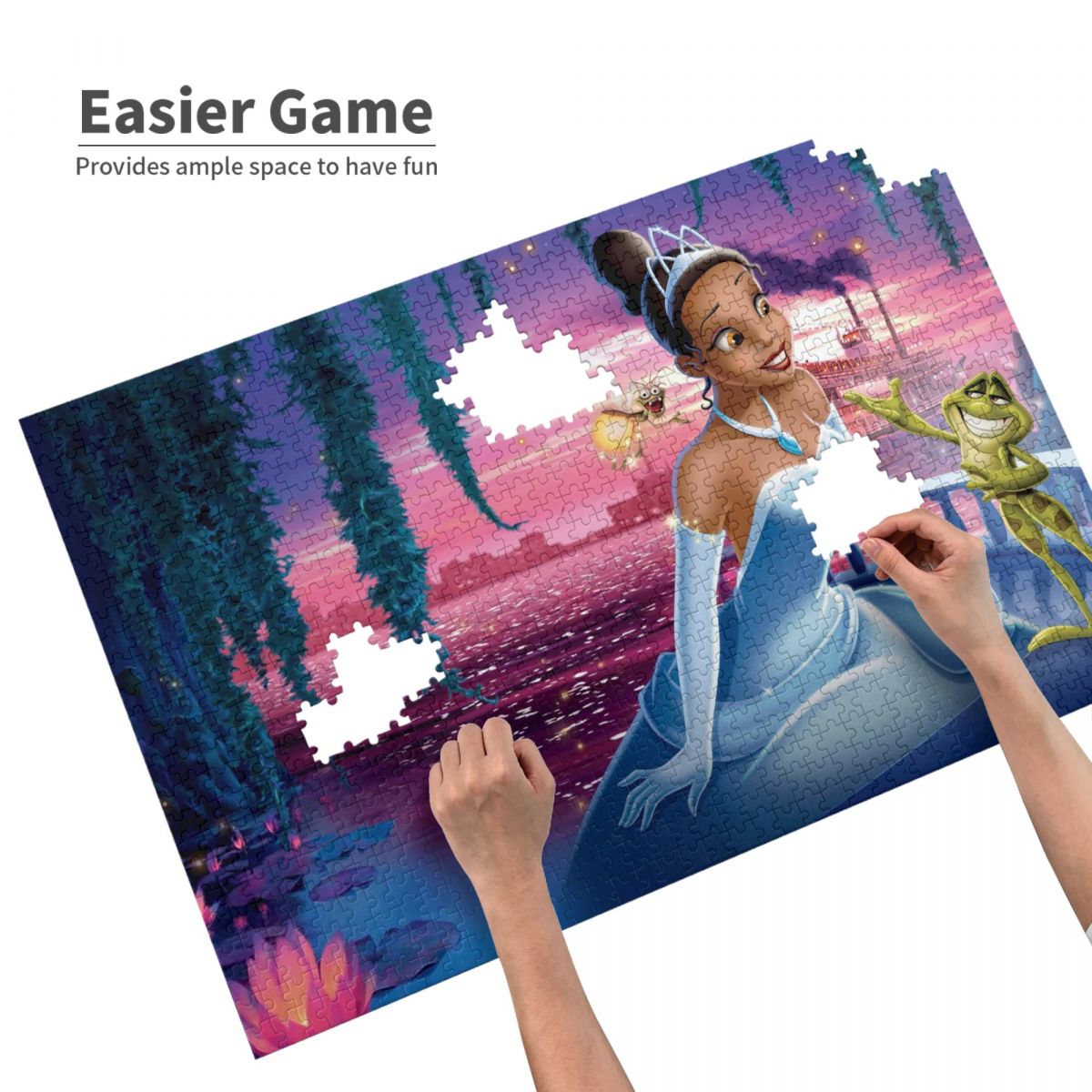 Princess Tiana with Frog Wooden Jigsaw Puzzle