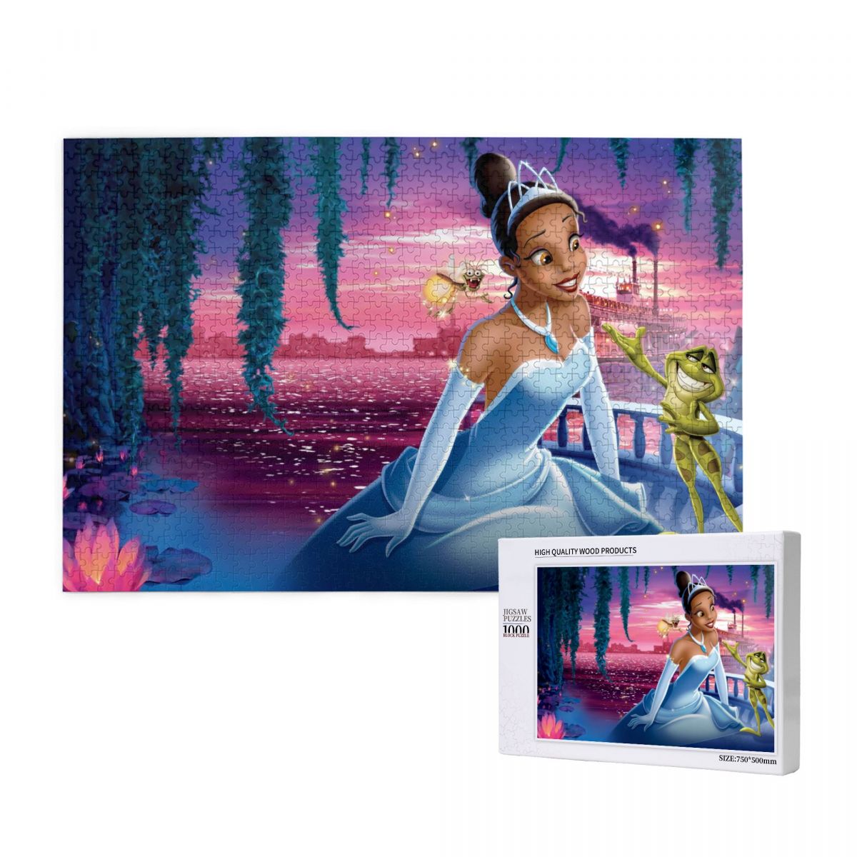 Princess Tiana with Frog Wooden Jigsaw Puzzle