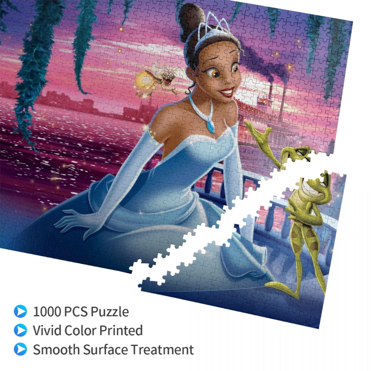 Princess Tiana with Frog Wooden Jigsaw Puzzle