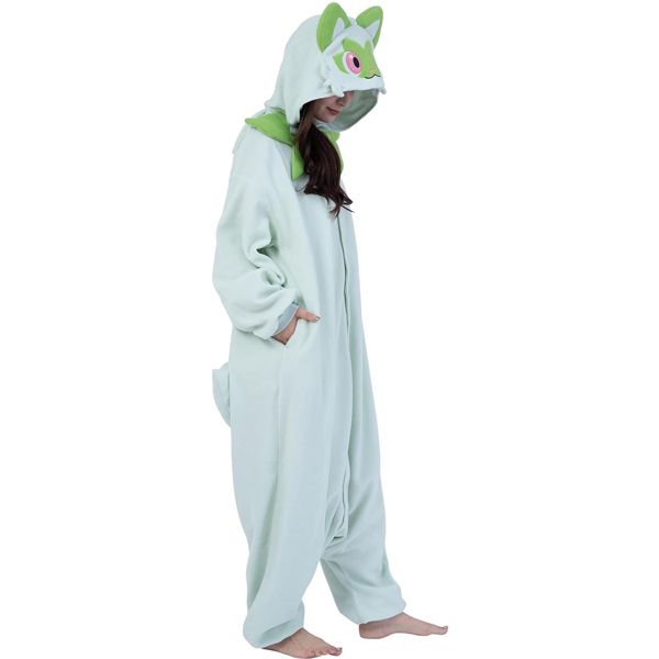 Quadrupedal Feline Grass Species Cartoon Costume Onesie