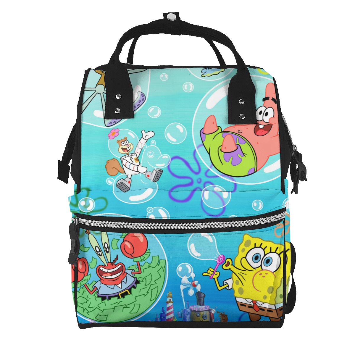 Square Sponge Diaper Bag Backpack