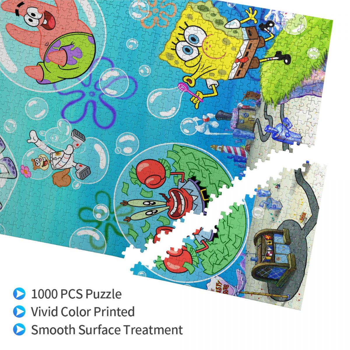 Square Sponge Wooden Jigsaw Puzzle