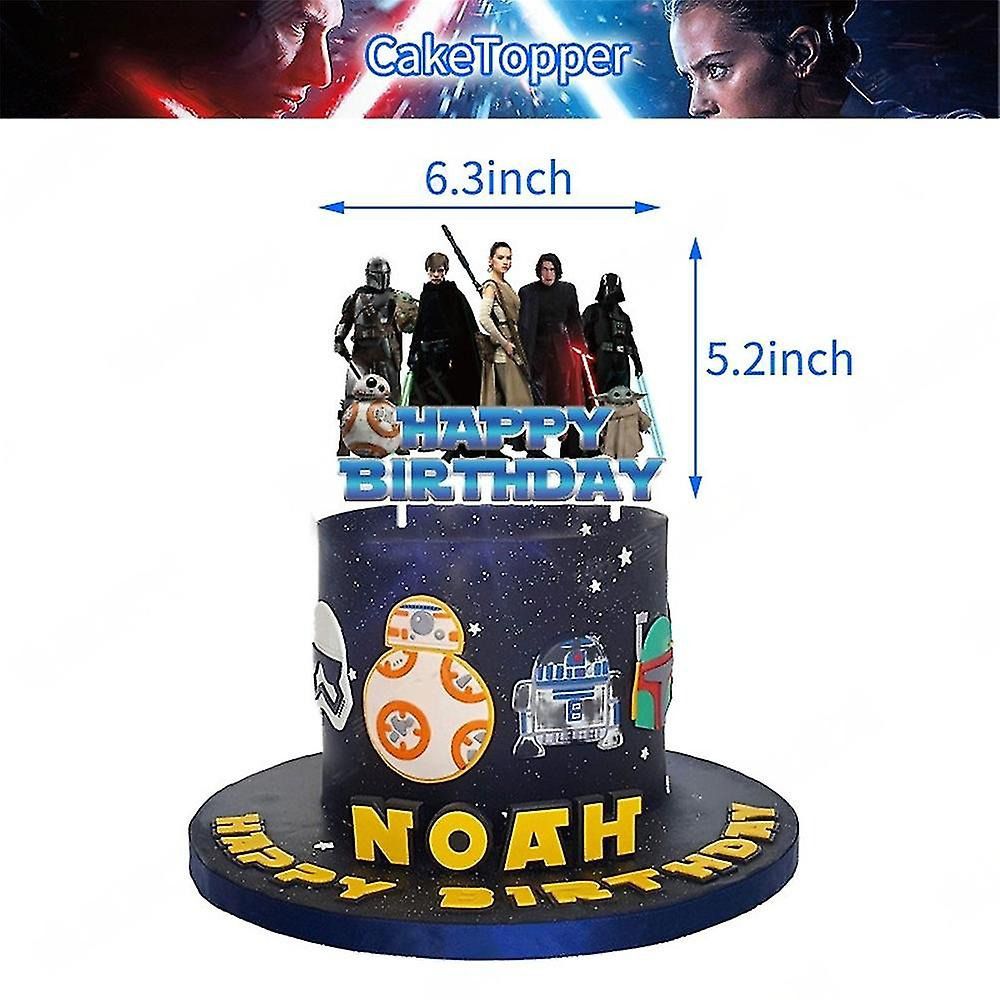 30pcs Luftballons Star Wars, Film Krieg der Sterne Geburtstagsdeko, Party Flaggen Kuchen Set