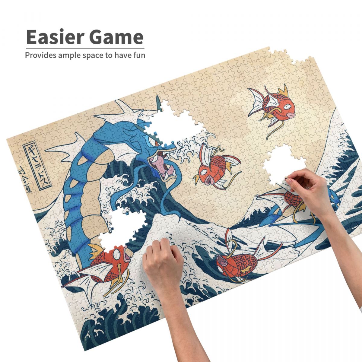 The Great Wave Dragon Wooden Jigsaw Puzzle