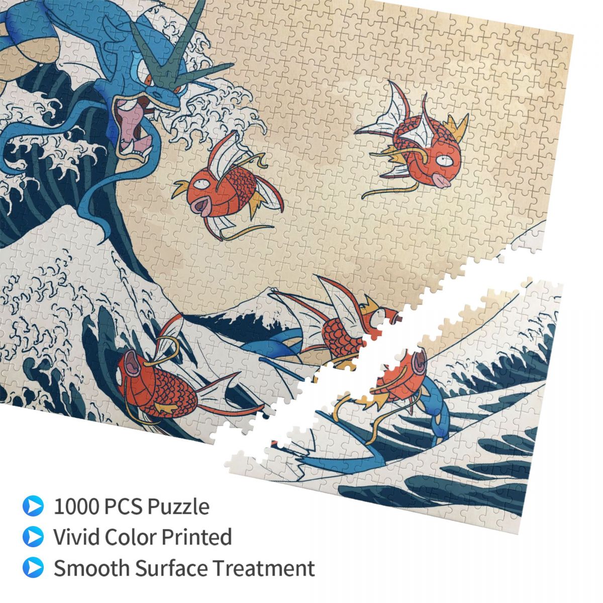 The Great Wave Dragon Wooden Jigsaw Puzzle