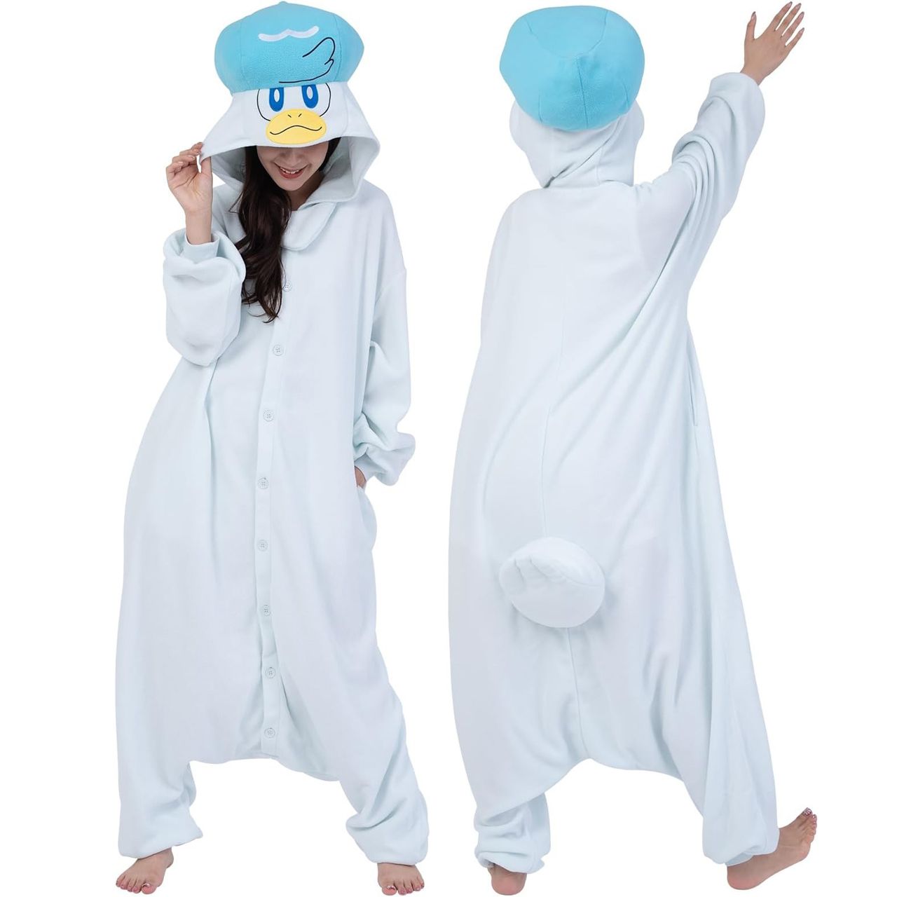 White Duckling Water Species Cartoon Costume Onesie
