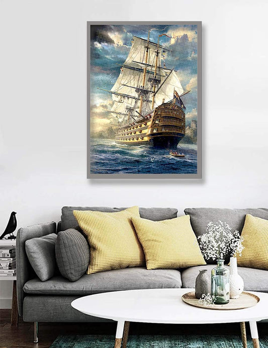 Medieval Sailing Ship 1000 Piece Wooden Jigsaw Puzzle