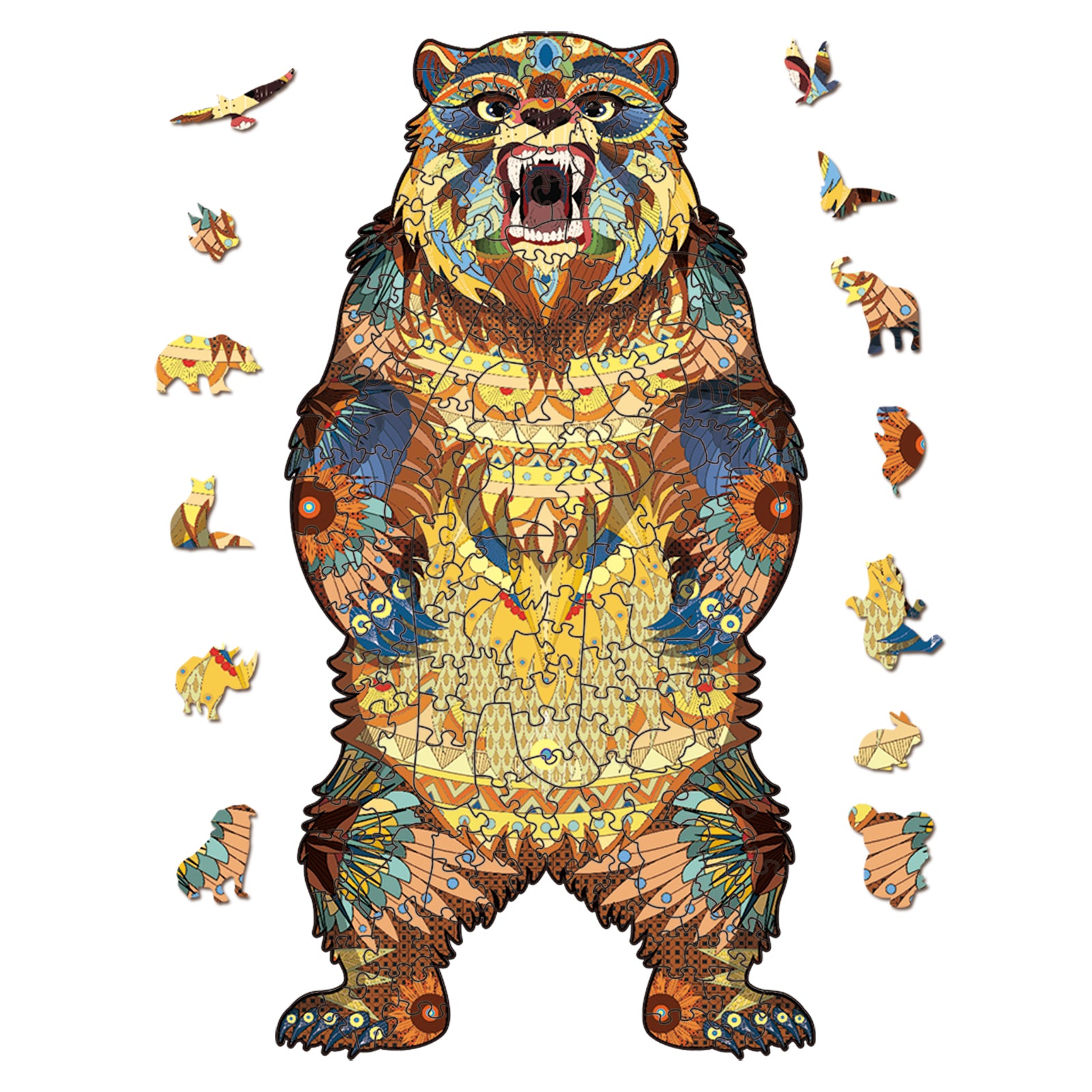 Wild Bear Jigsaw Puzzles - Unique Shaped Wooden Puzzles