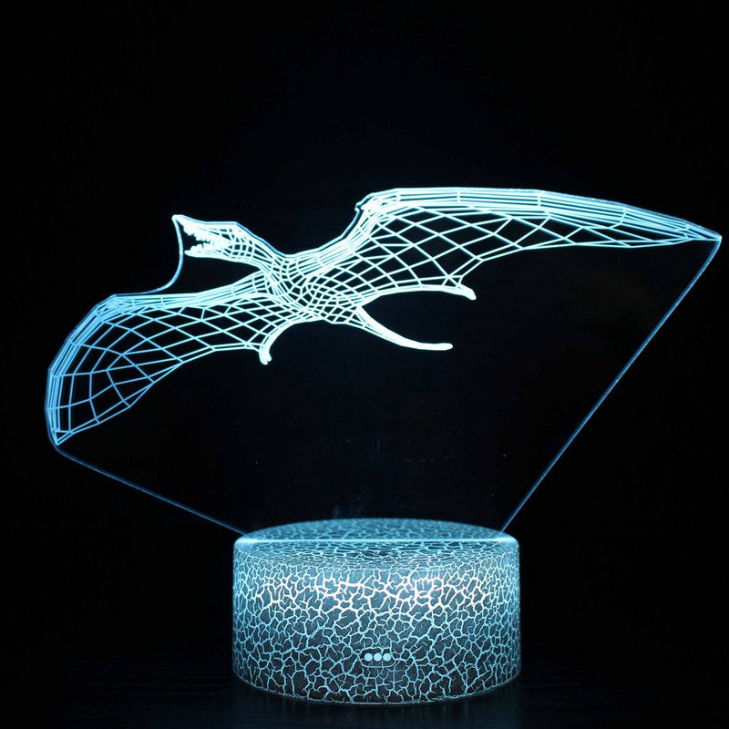Flying Dinosaur Pterodactyl 3D Night Light Lamp