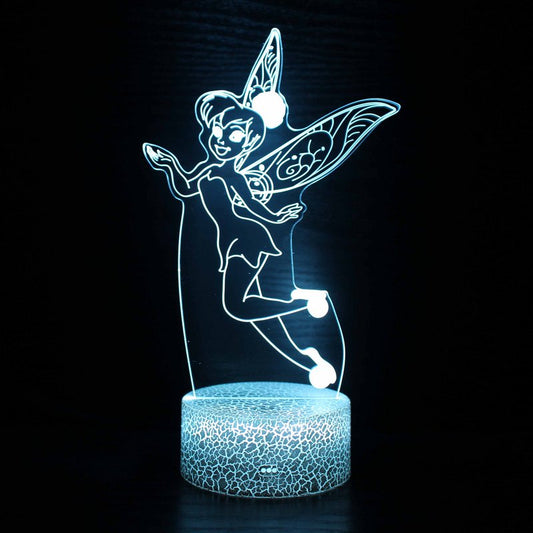 Cartoon Little Fairy Cute Girly 3D NIght Light Lamp