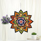 Flower Wind Spinner Hanging Yellow Red Petal Floral Reflective Garden Spinners
