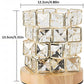Luxuriöse vierschichtige Würfel-Salzlampe aus natürlichem Himalaya-Kristall
