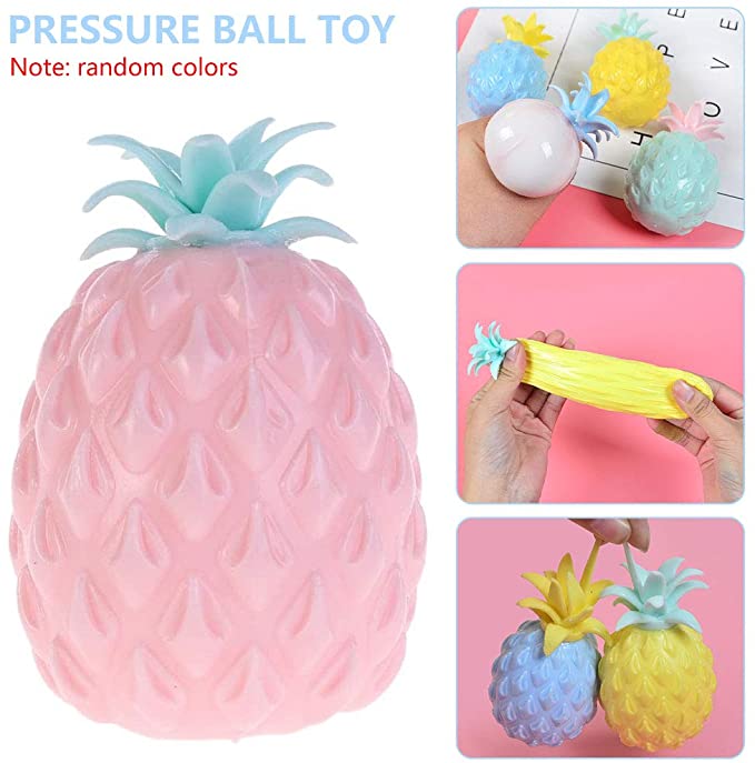Jouet Anti-Stress pour enfant et adulte, boule d'ananas aux couleurs  douces, pour soulager le Stress, Fidget, Squishy, créativité sensorielle,  cadeau