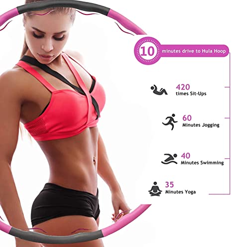 Professional Hula Hoops, 8 Section Removable Girls Fitness Adjustable Hula  Hoop Adult Weighted Exercise Abs Tool – ApesBox
