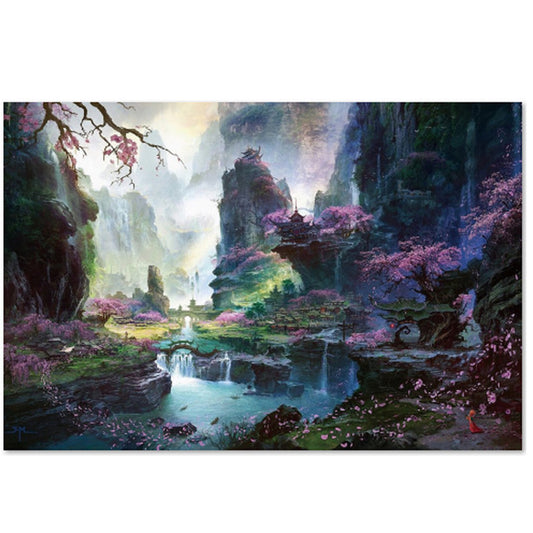 Chinese Painting Plum blossom Mountain 1000 Pieces Jigsaw Puzzles