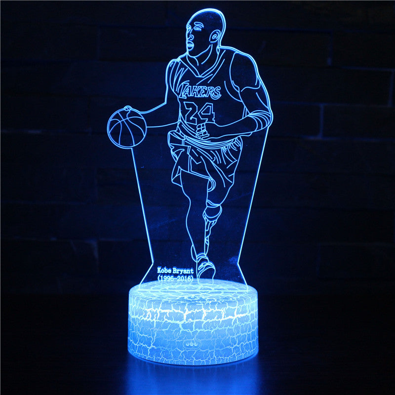 Famous Basketball Player Kobe Bryant 3D Night Light