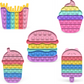 35 Types Fidget Toy Multicolore Mini Bubble Sensory Toy 5pcs par Set