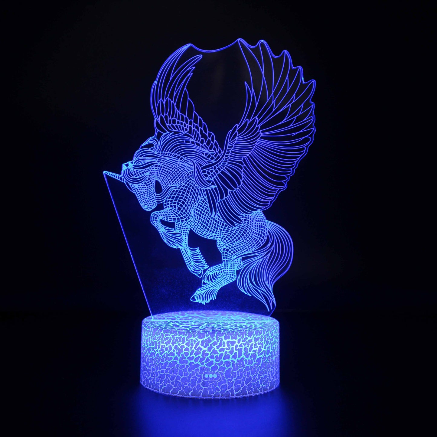 Girly Unicorn with Wings Fairy 3D Night Light