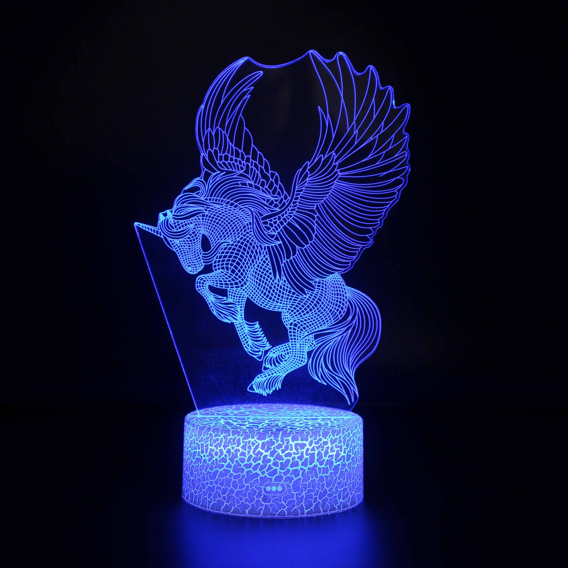 Girly Unicorn with Wings Fairy 3D Night Light