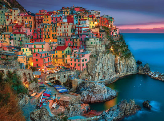 Italy Dreamy Cinque Terre Night View 1000 Pieces Large Jigsaw Puzzle Kids Adult