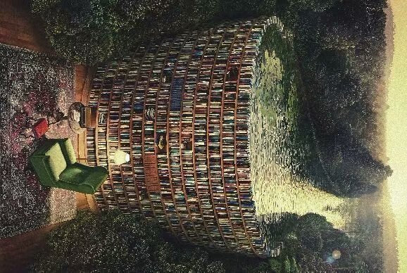 Surreal Bookshelf Pool Art 1000 Pieces Jigsaw Puzzles