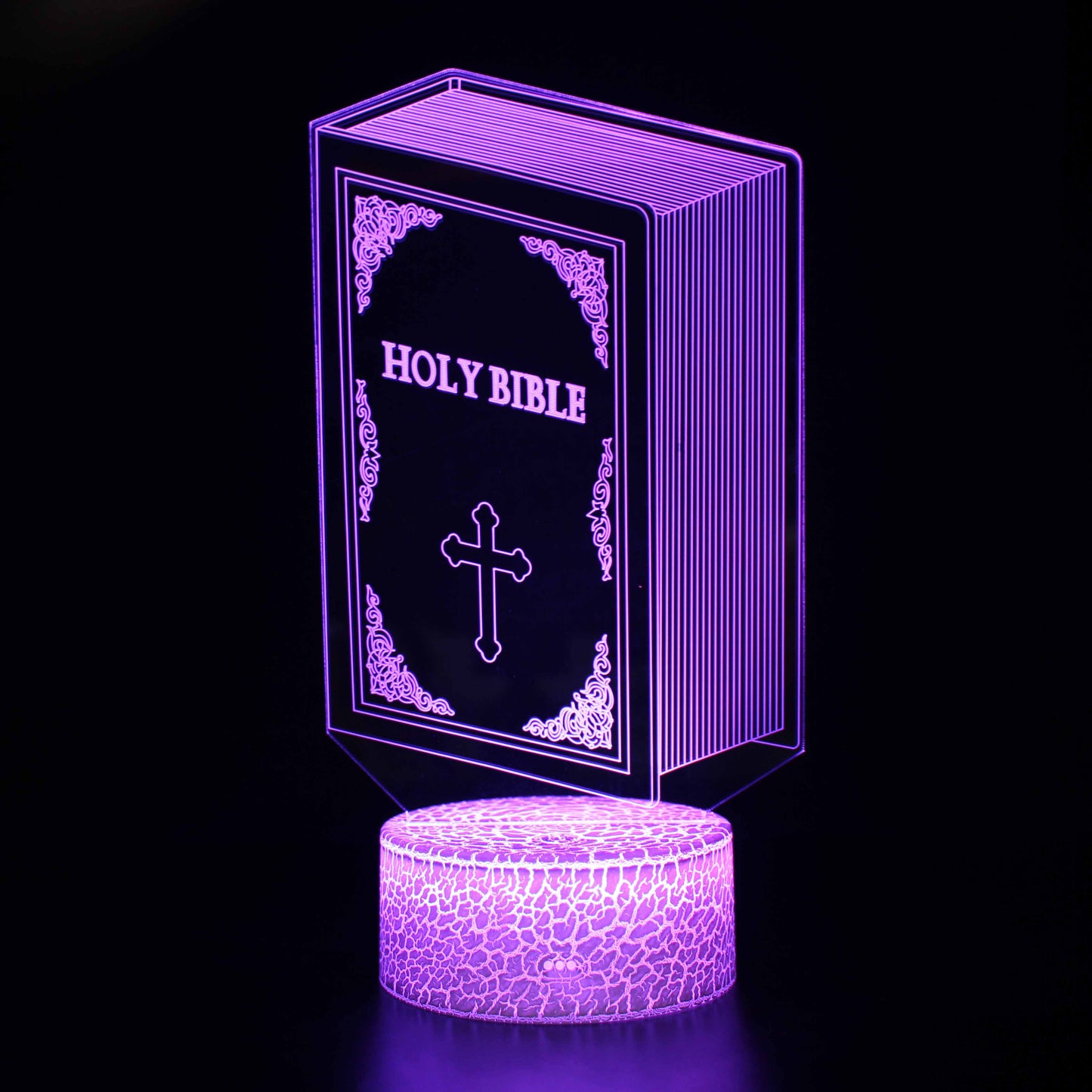Holy Bible Book Religious 3D Night Light