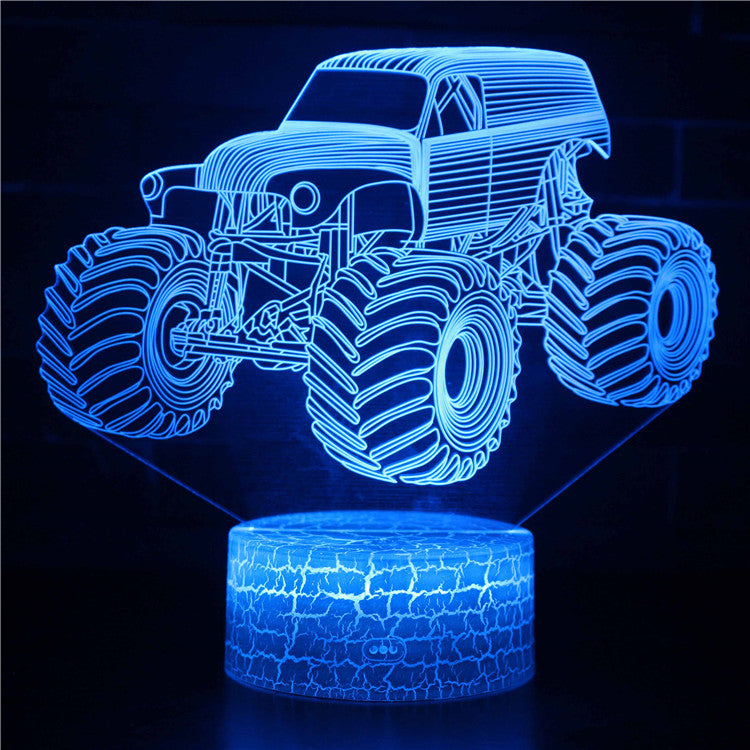 Monster Car Jam Truck 3D Night Light