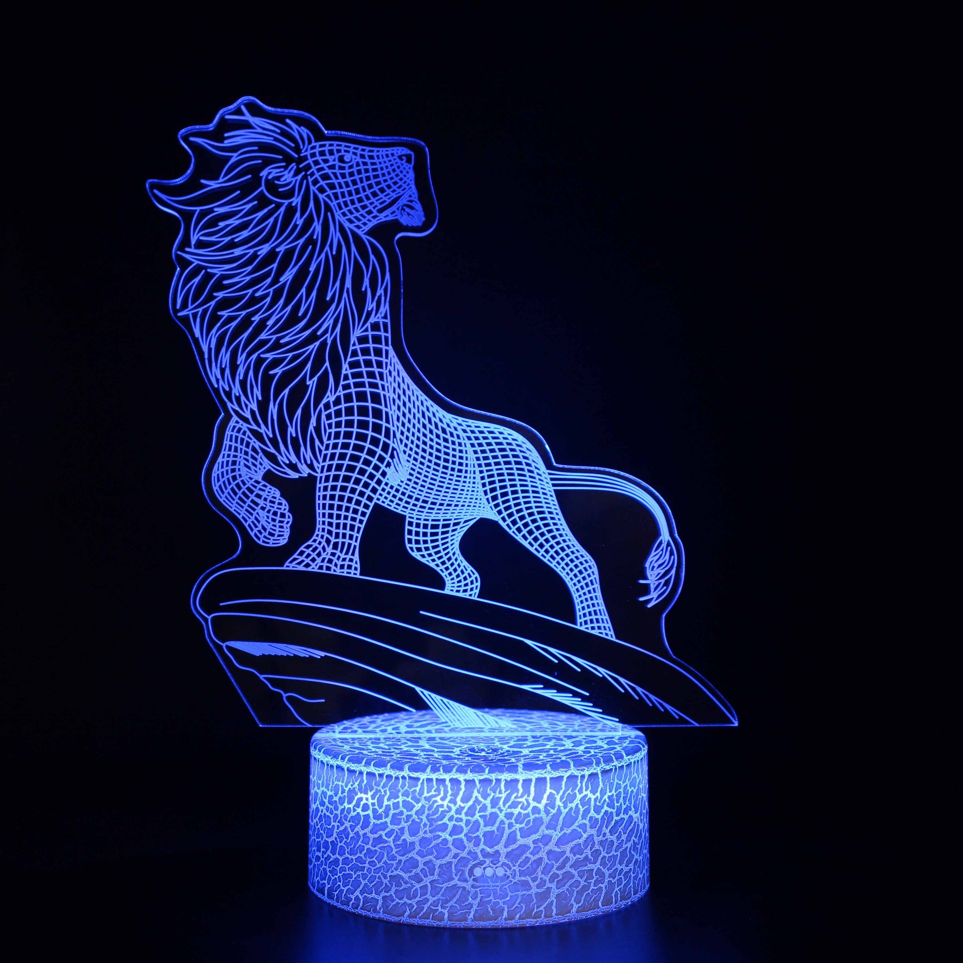 Lion on the Cliff 3D Night Light