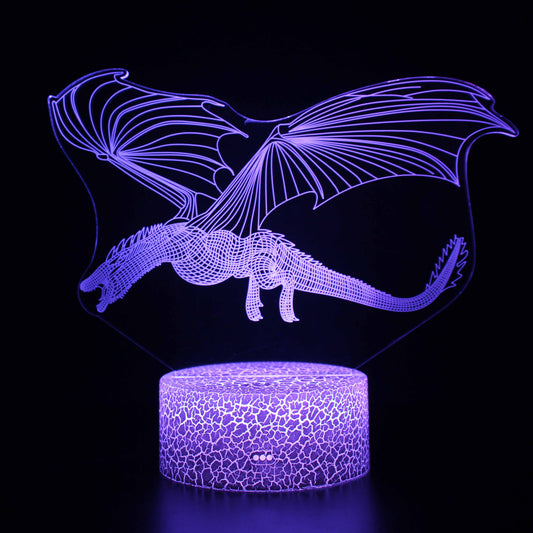 Flugsaurier fliegender Dinosaurier 3D-Nachtlicht