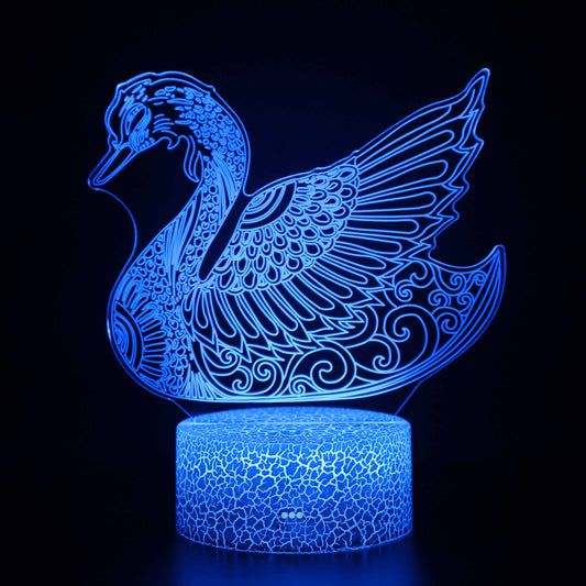 Elegant Swan 3D Night Light