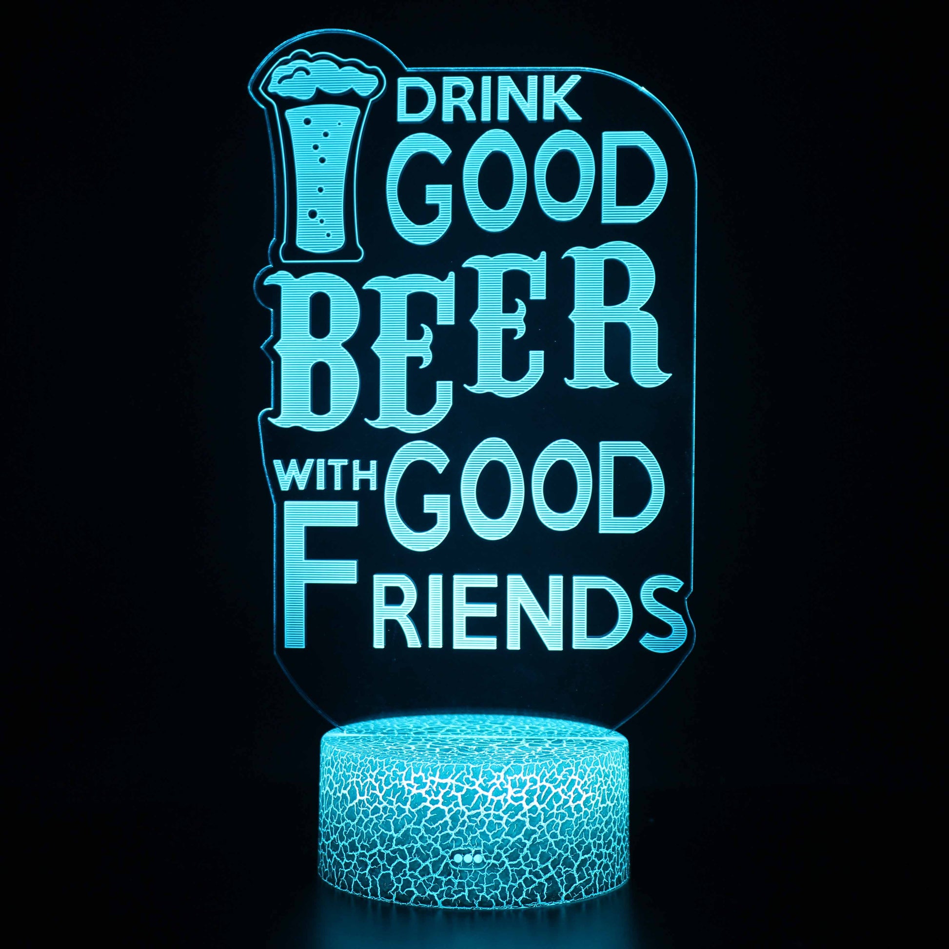 Funny Beer Quote 3D Night Light