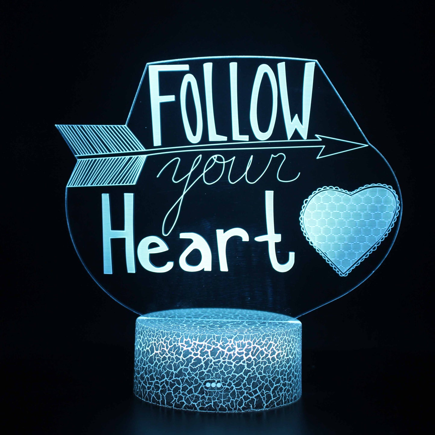 Suivez votre Heart Arrow Quote 3D Night Light